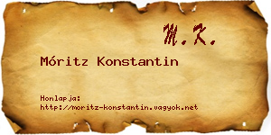 Móritz Konstantin névjegykártya